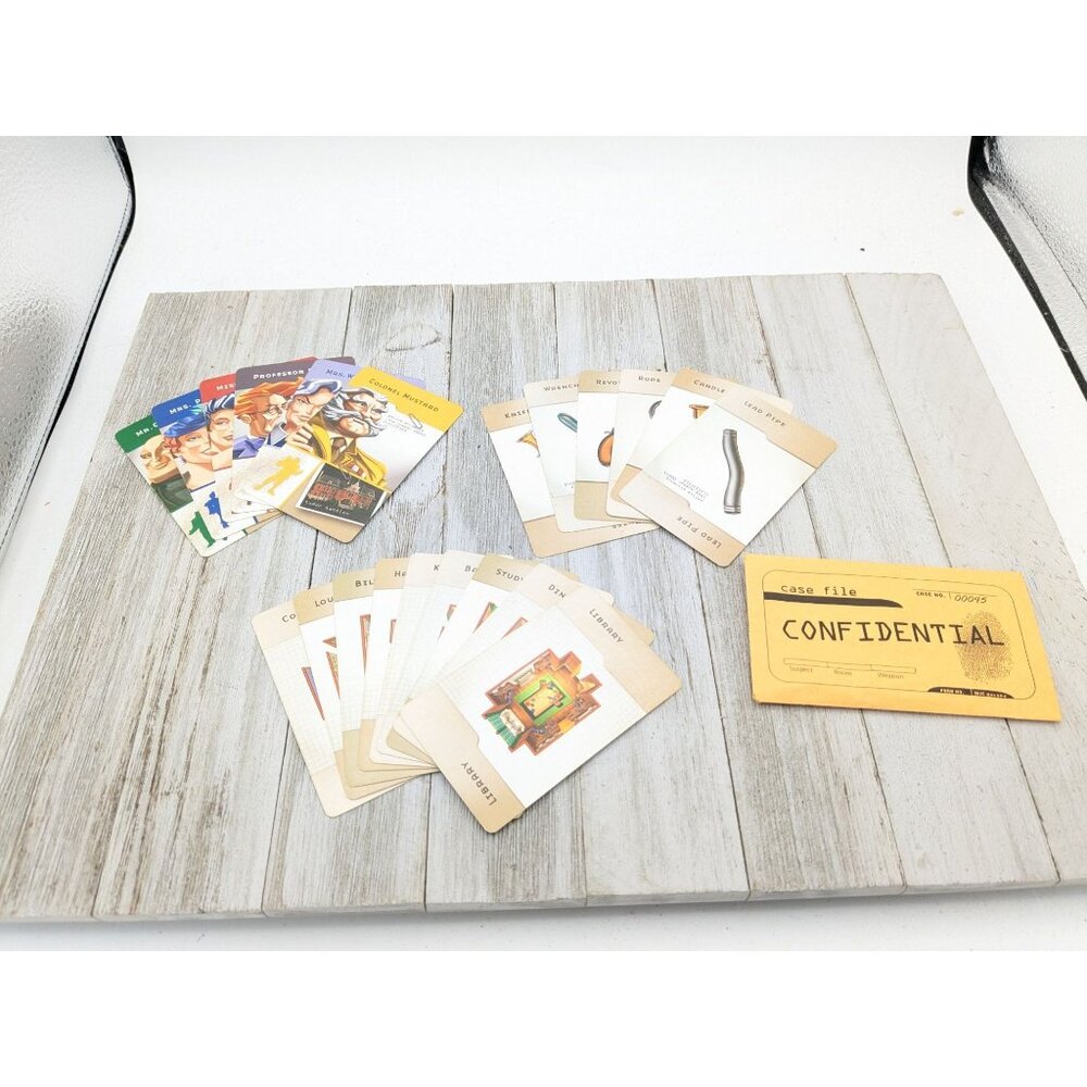 2002 Clue Board Game Replacement Parts Cards Weapons Suspects Rooms